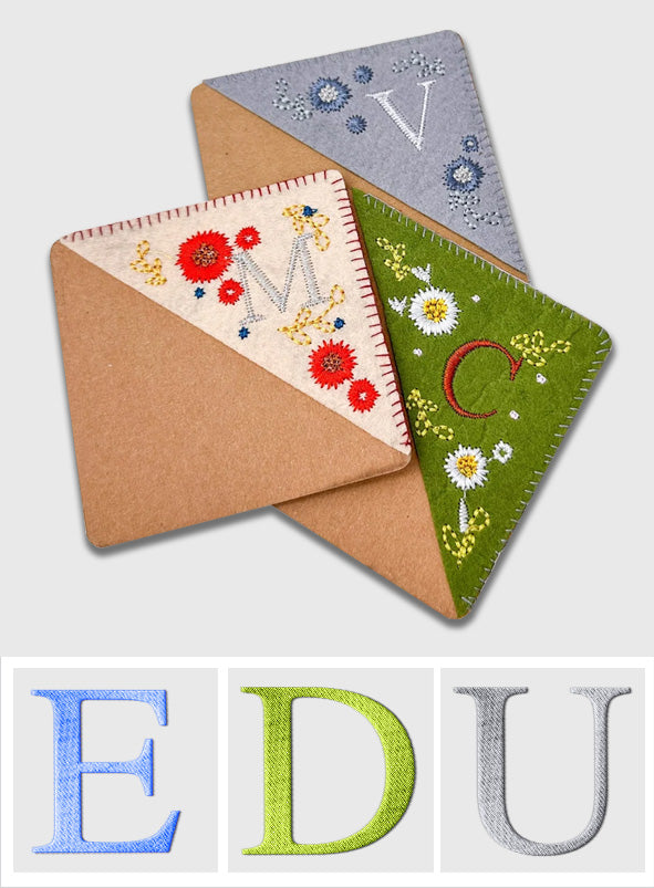 Four Season Personalized Initial - Personalized Book Corner Bookmark