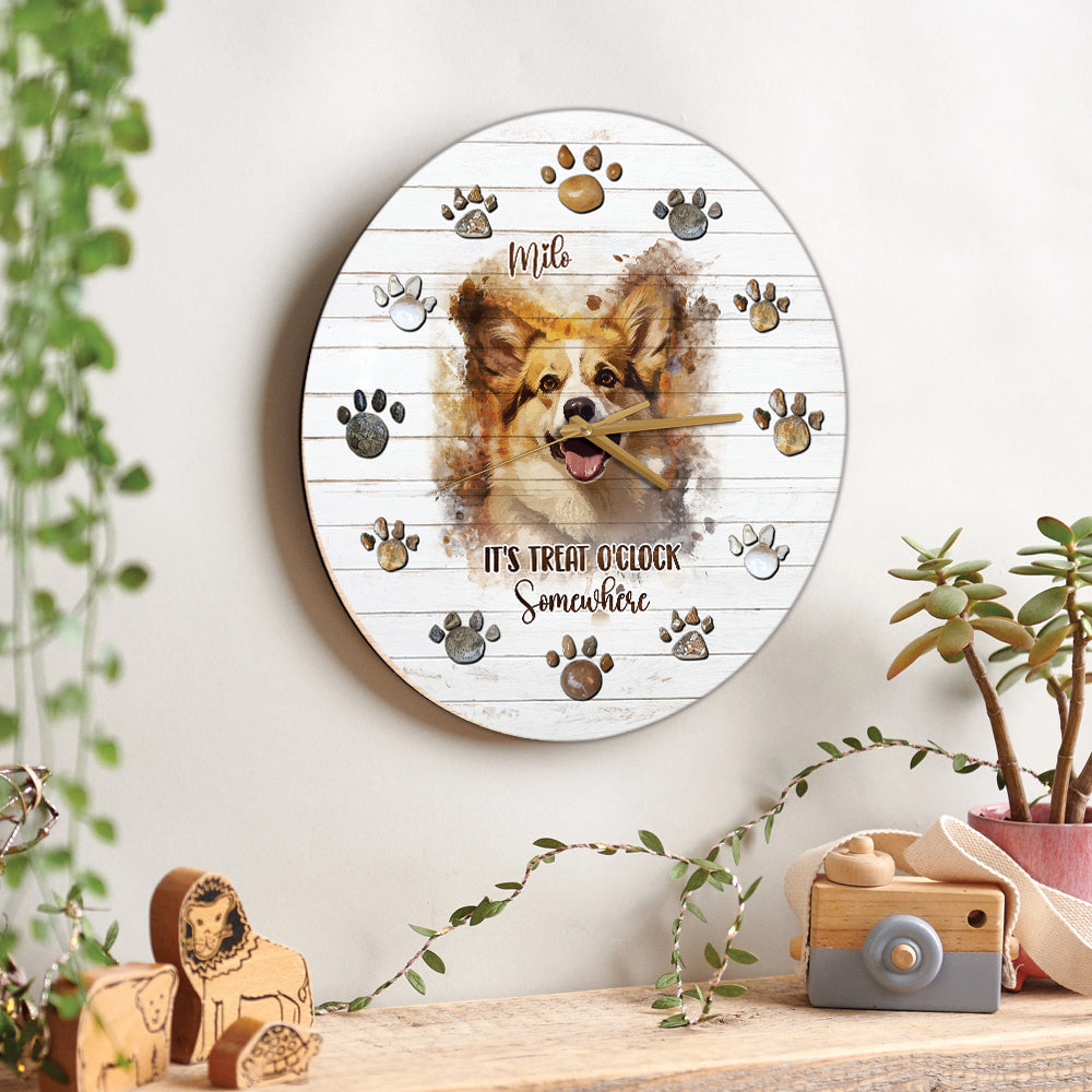 Treat O’clock - Personalized Dog Wall Clock