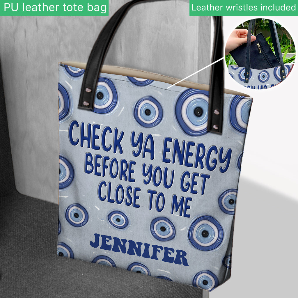 Check Ya Energy - Personalized Witch Tote Bag