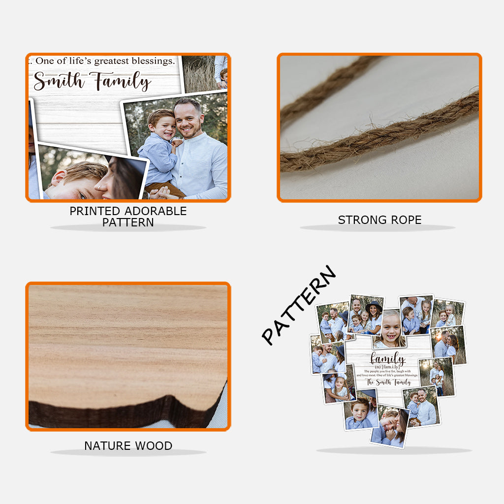 Family The People You Live For - Personalized Family Custom Shaped Wood Sign