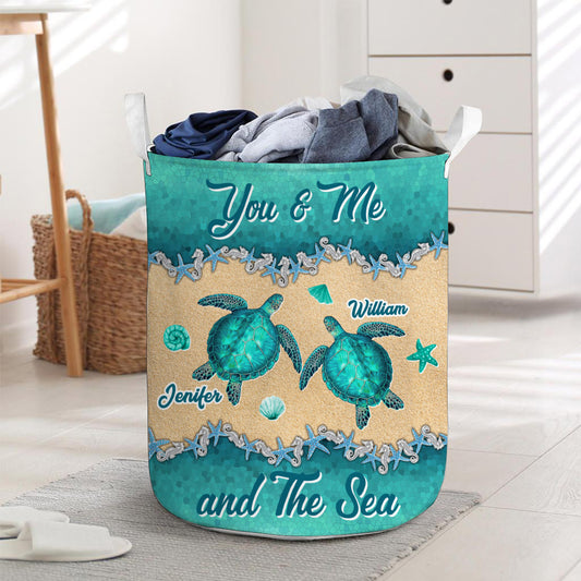 Salty Lil' Beach - Personalized Turtle Storage Basket