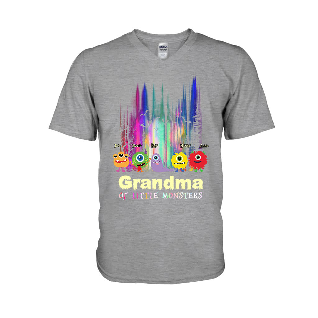 Grandma Of Little Monsters - Personalized Grandma T-shirt And Hoodie