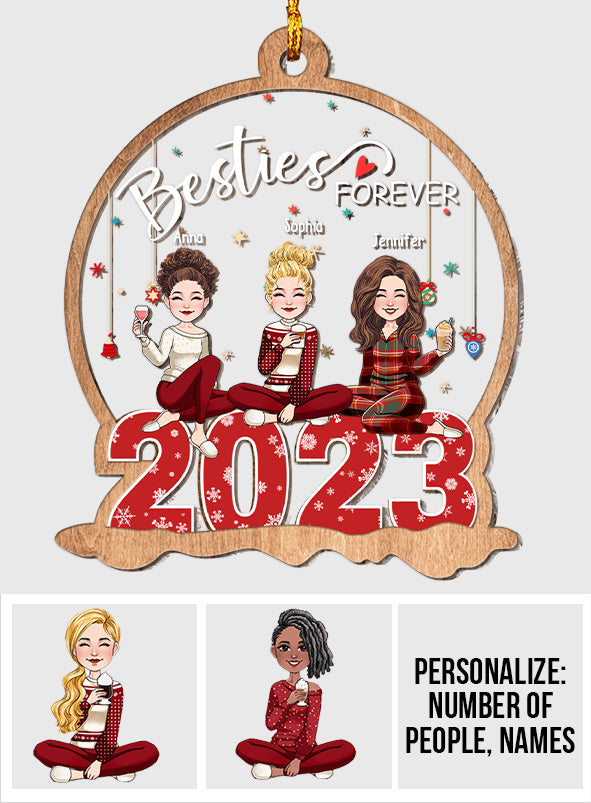 Besties Forever - Personalized Bestie Transparent Ornament
