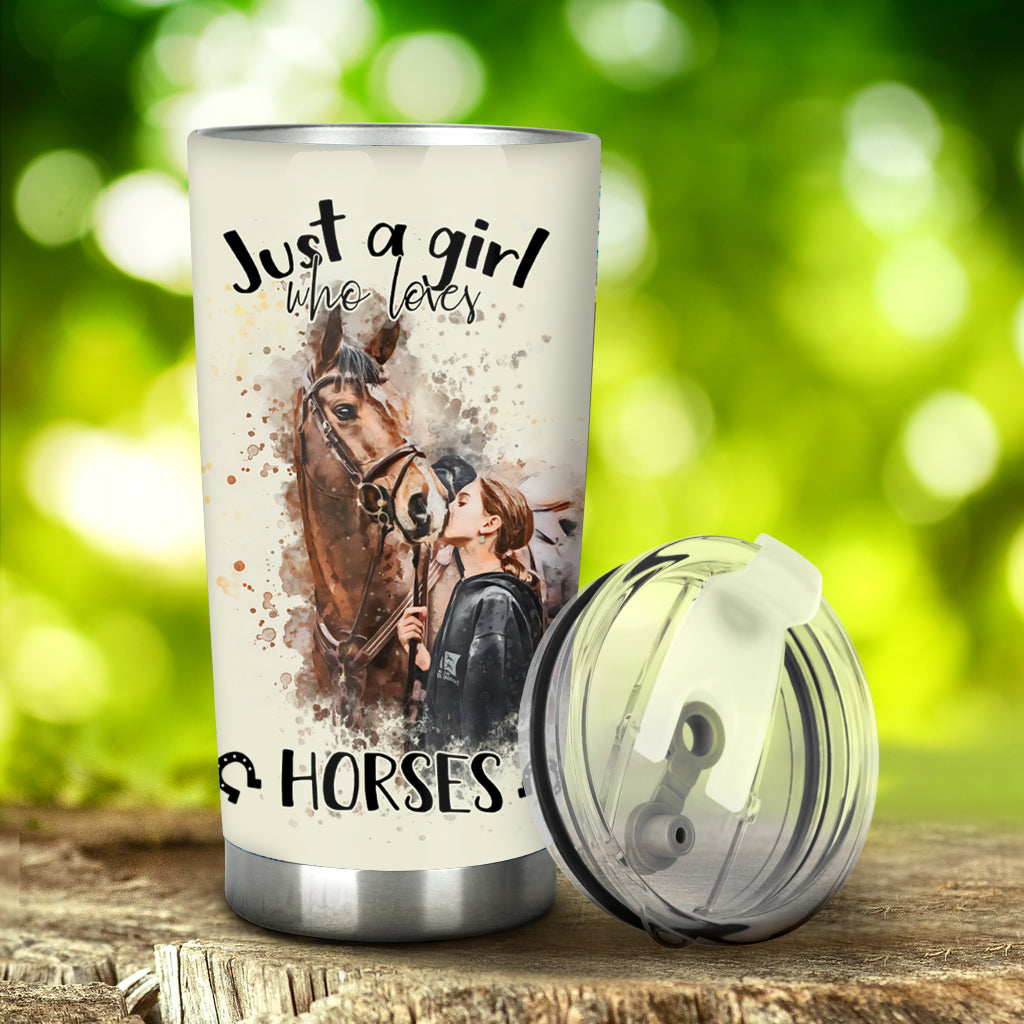 Just A Girl Who Loves Horses - Personalized Horse Tumbler