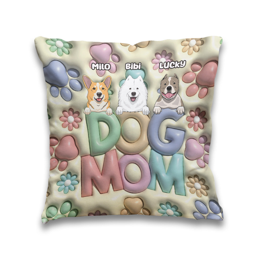 Dog Mom - Personalized Dog Throw Pillow