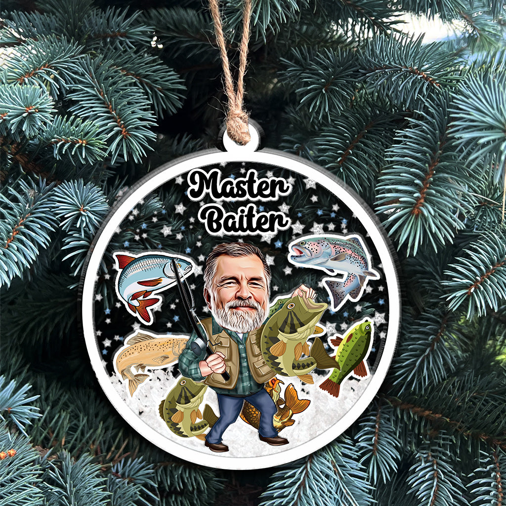 Master Baiter - Personalized Fishing 3 Layered Shaker Ornament