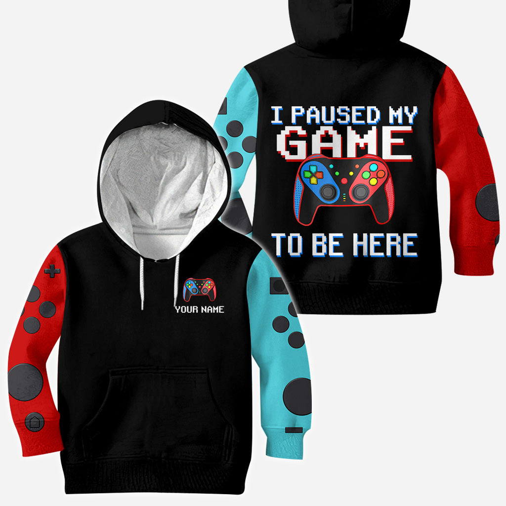 I Paused My Game To Be Here - Personalized Video Game All Over Shirt