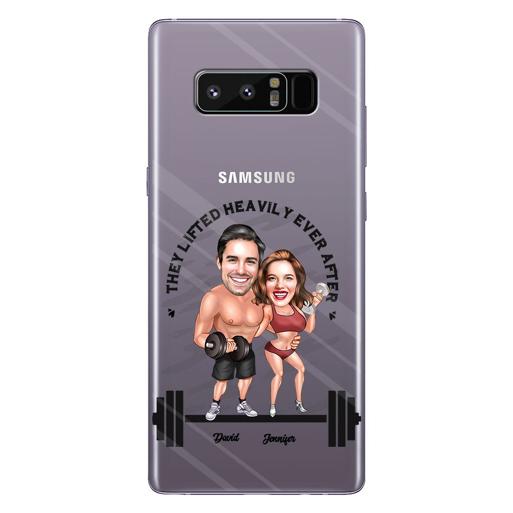 They Lifted Heavily Ever After - Personalized Fitness Clear Phone Case