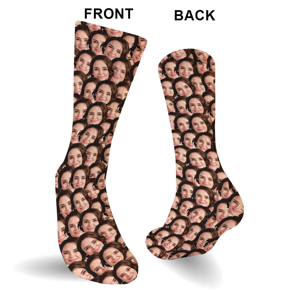 Customizable Printed Face - Personalized Mother Socks