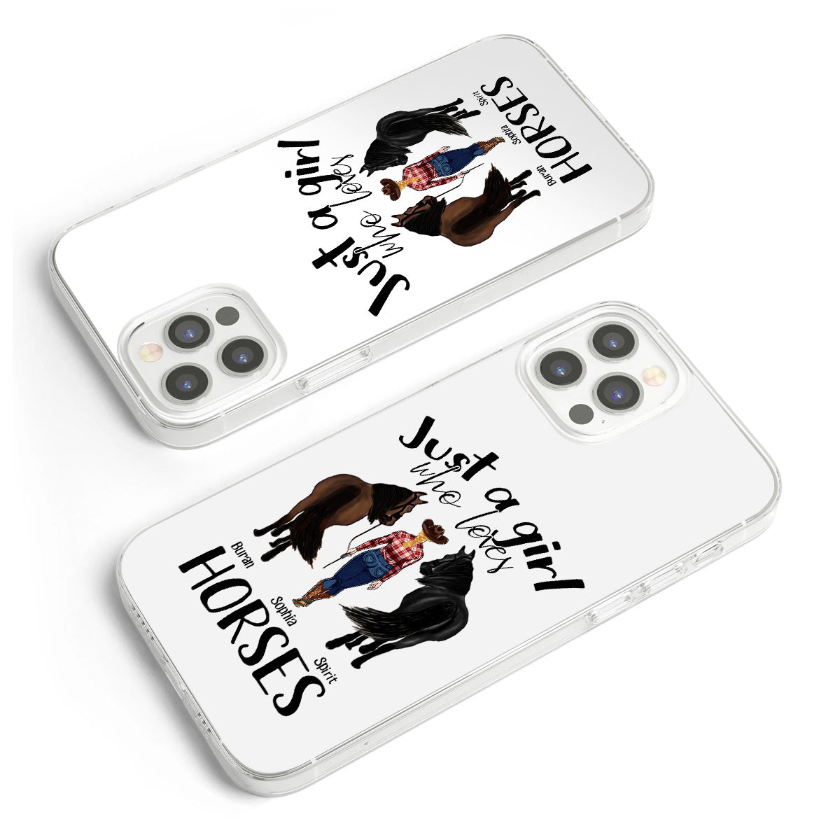 Just A Girl Who Loves Horses - Personalized Horse Clear Phone Case