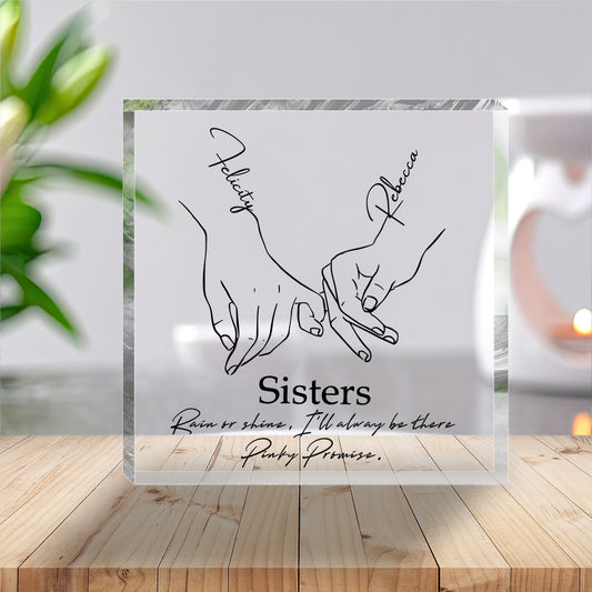 Pinky Promise - Personalized Sister Custom Shaped Acrylic Plaque