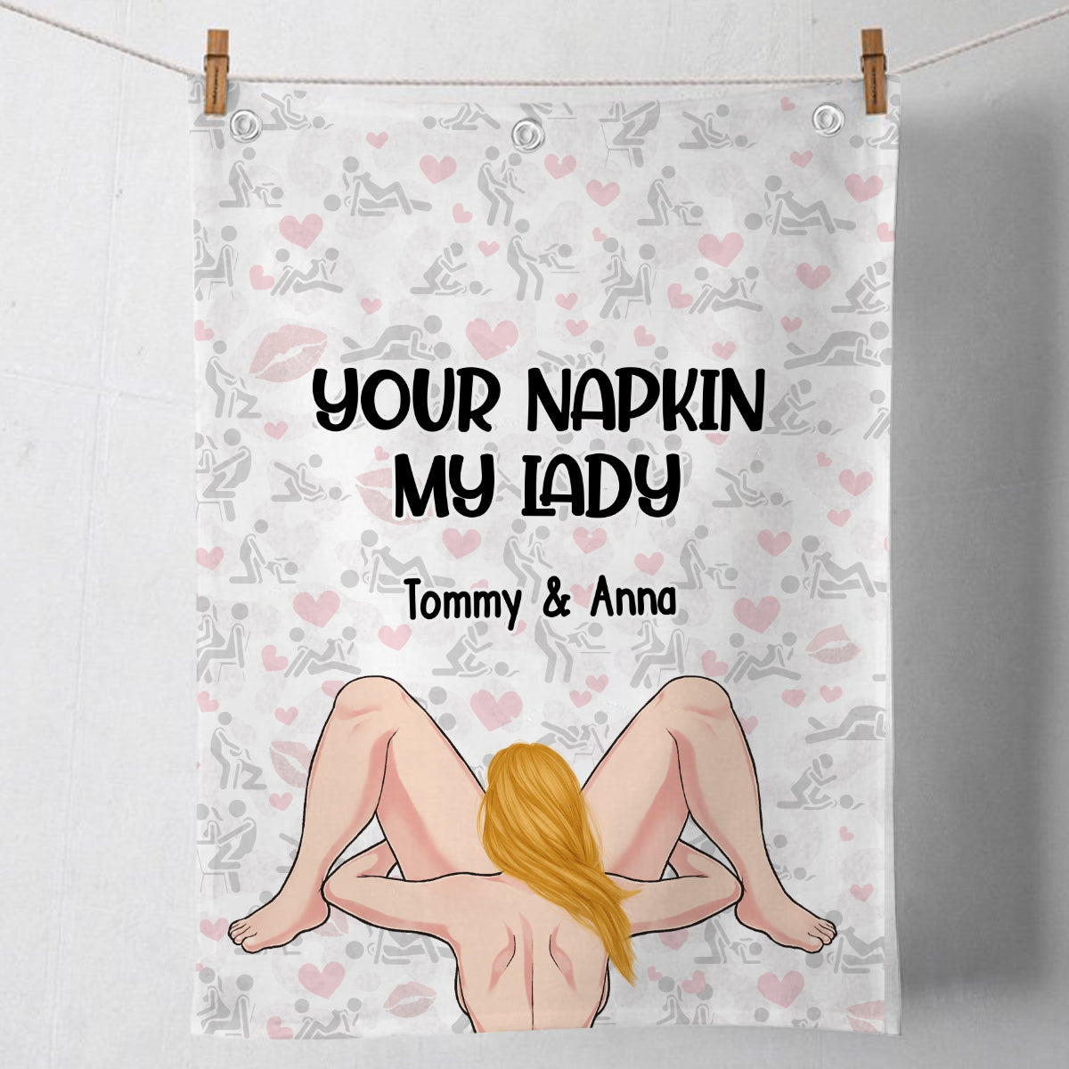 Your Napkin My Lord - Personalized Couple Towel