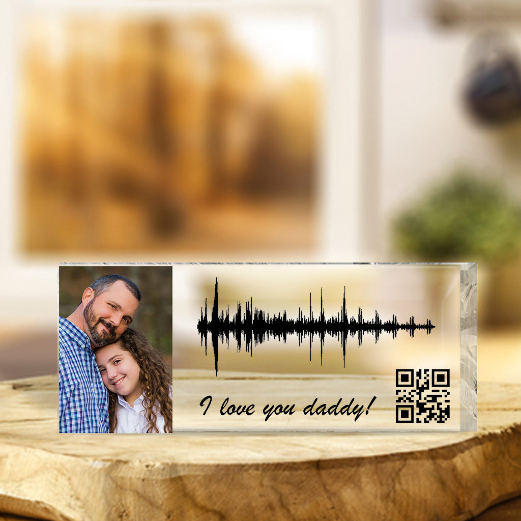 I Love You Daddy - gift for step dad - Personalized Custom Shaped Acrylic Plaque