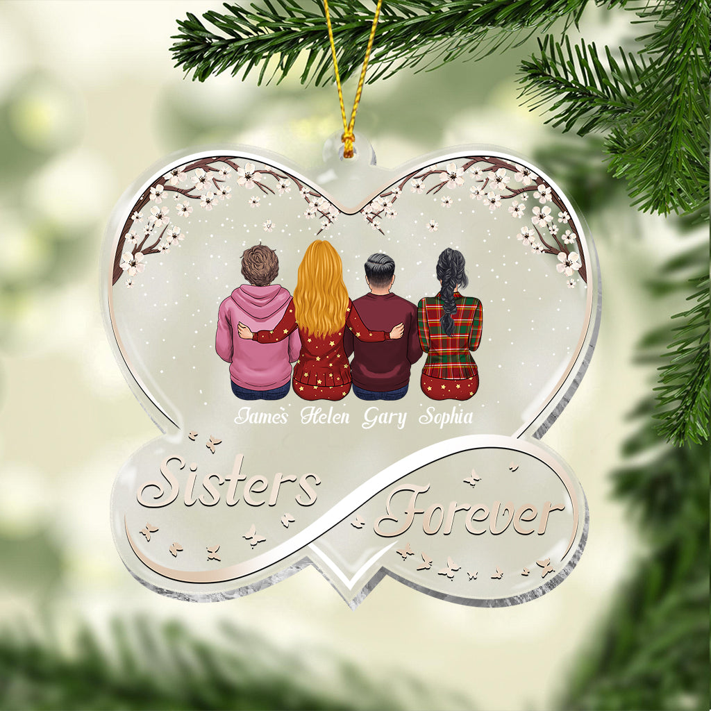 Besties Forever - Personalized Bestie Transparent Ornament