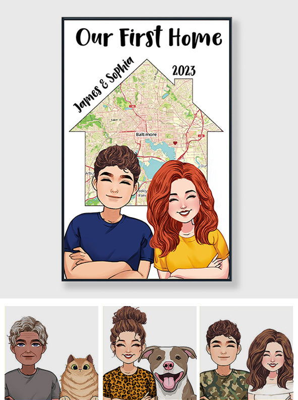 Where Are We? - Personalized Housewarming Canvas And Poster