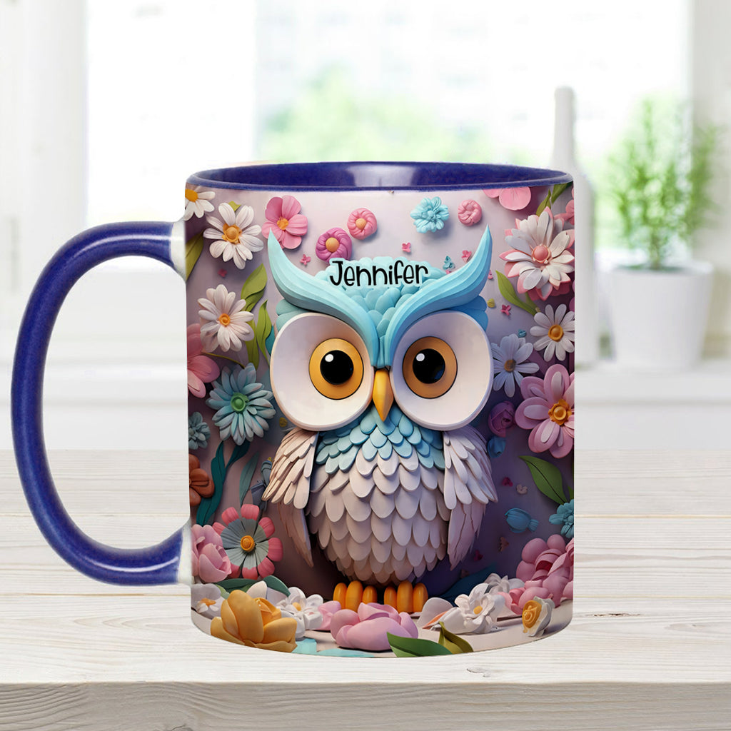 Cool Owl - Personalized Owl Accent Mug
