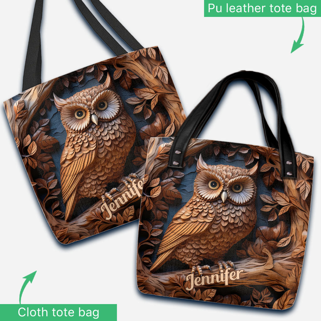 Just A Girl Who Loves Owls - Personalized Owl Tote Bag