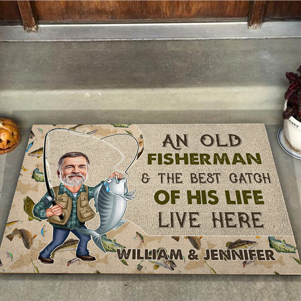 Photo Inserted Funny Fishing - Personalized Fishing Doormat
