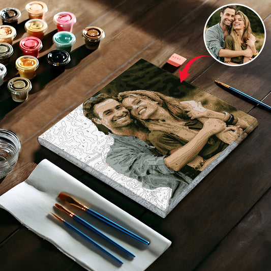 Custom Photo - Personalized Couple Paint By Numbers Kit