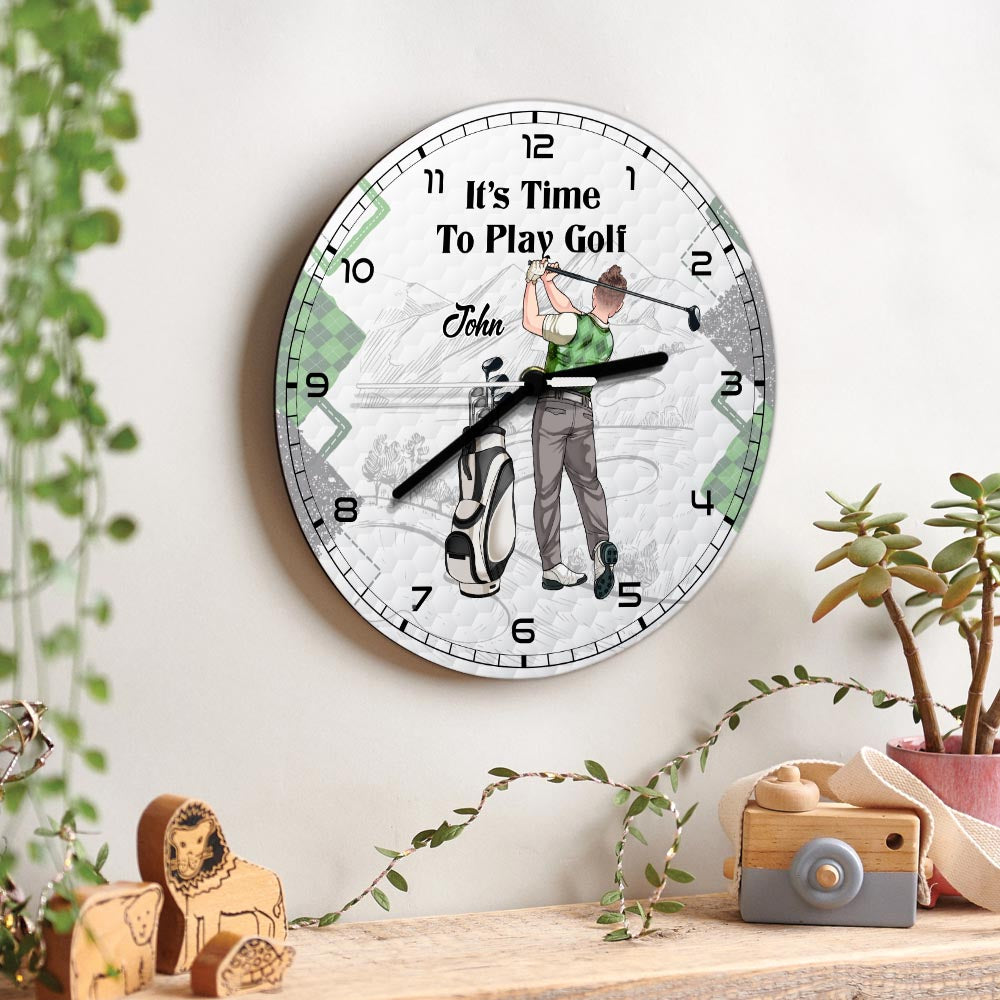 There's Always Time For Golf - Personalized Golf Wall Clock