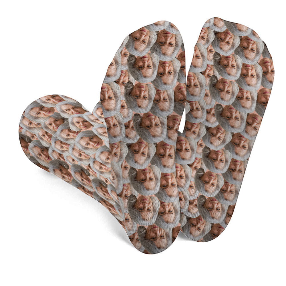 Customizable Printed Face - Personalized Grandma Socks