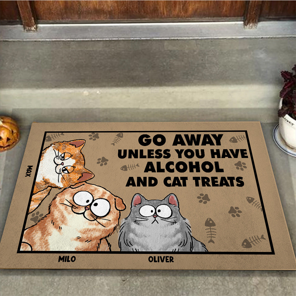 Go Away Unless You Have - Personalized Cat Doormat