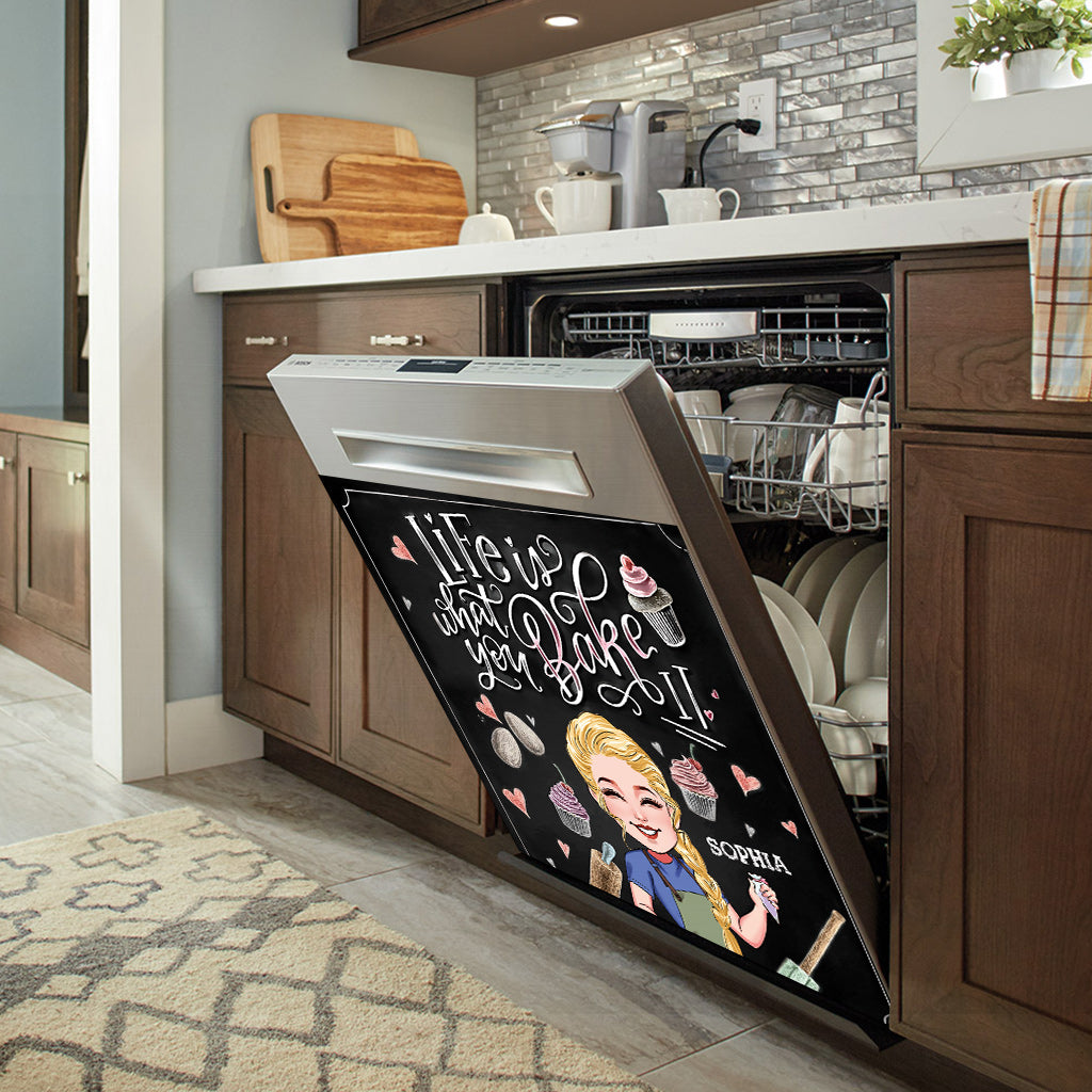 Life Is What You Bake It - Personalized Baking Dishwasher Cover