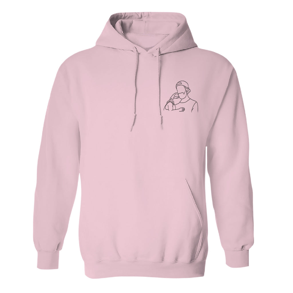 Custom Line Art - Personalized Uncle Embroidered Hoodie