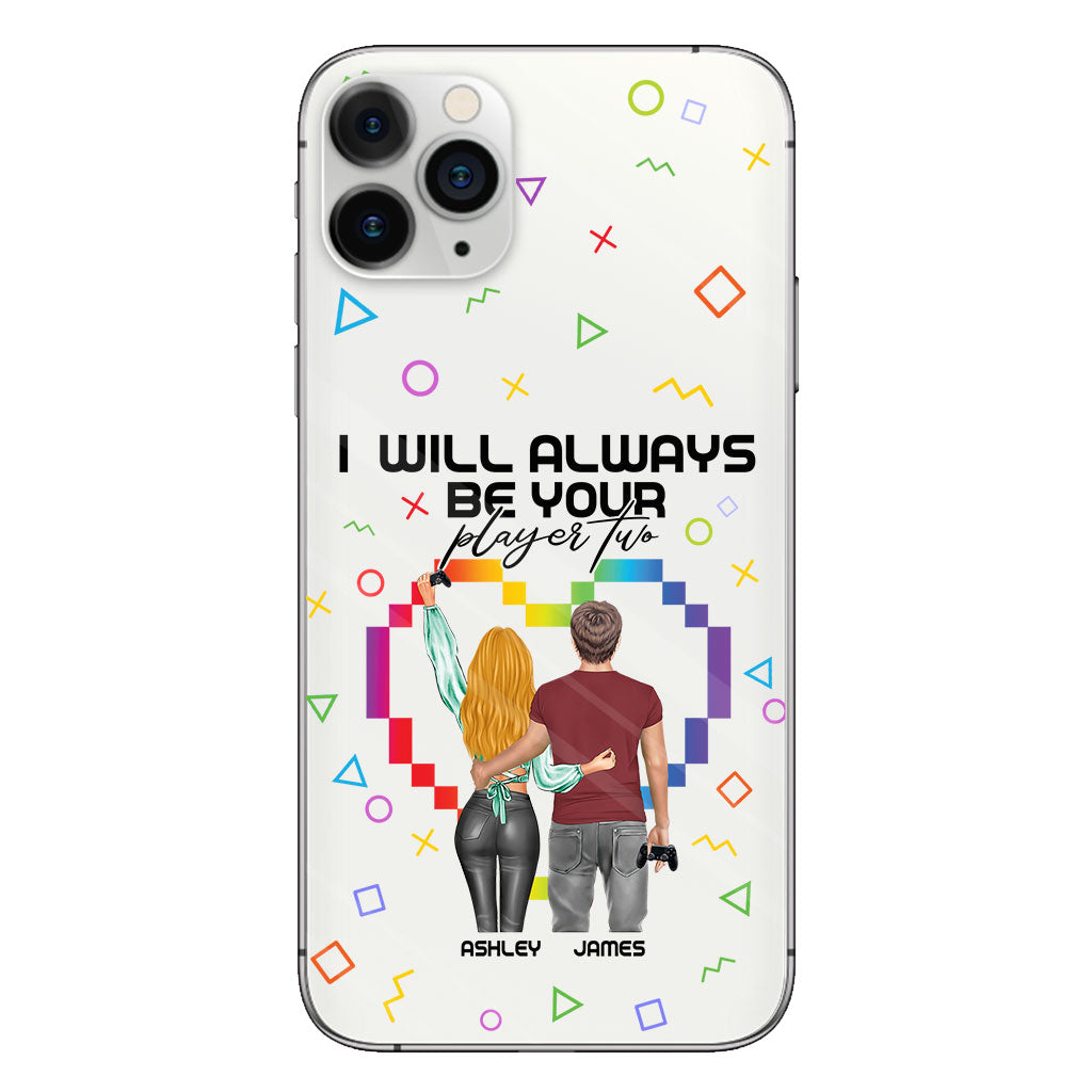 I Will Always Be Your Player Two - Personalized Video Game Clear Phone Case