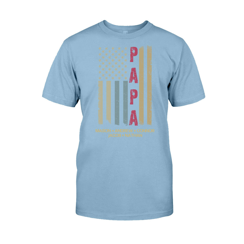 American Flag - Personalized Grandpa T-shirt & Hoodie