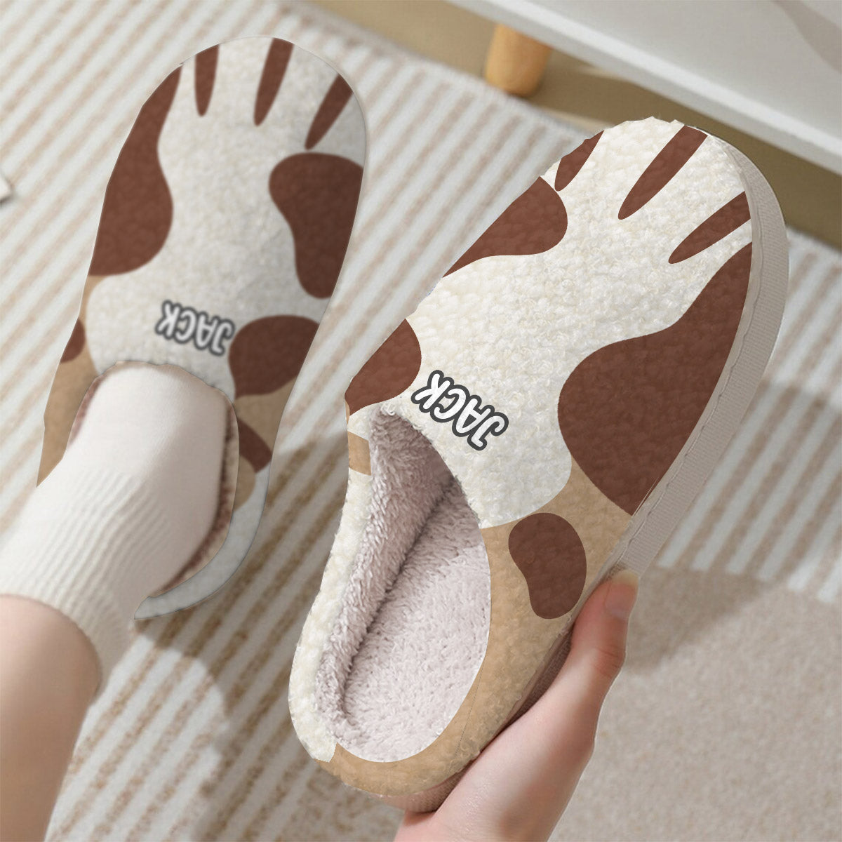 Cute Cat Paws - Gift for cat lovers - Personalized Slippers