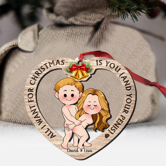 All I Want For Christmas - Personalized Couple Ornament