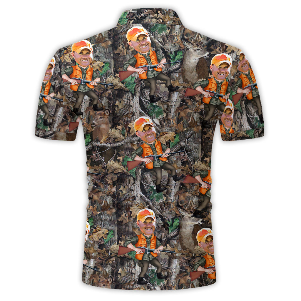 Photo Inserted Hunter - Personalized Hunting Polo Shirt