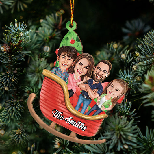 Caricature Family / Couple / Bestie Portrait Window - Personalized Family Ornament