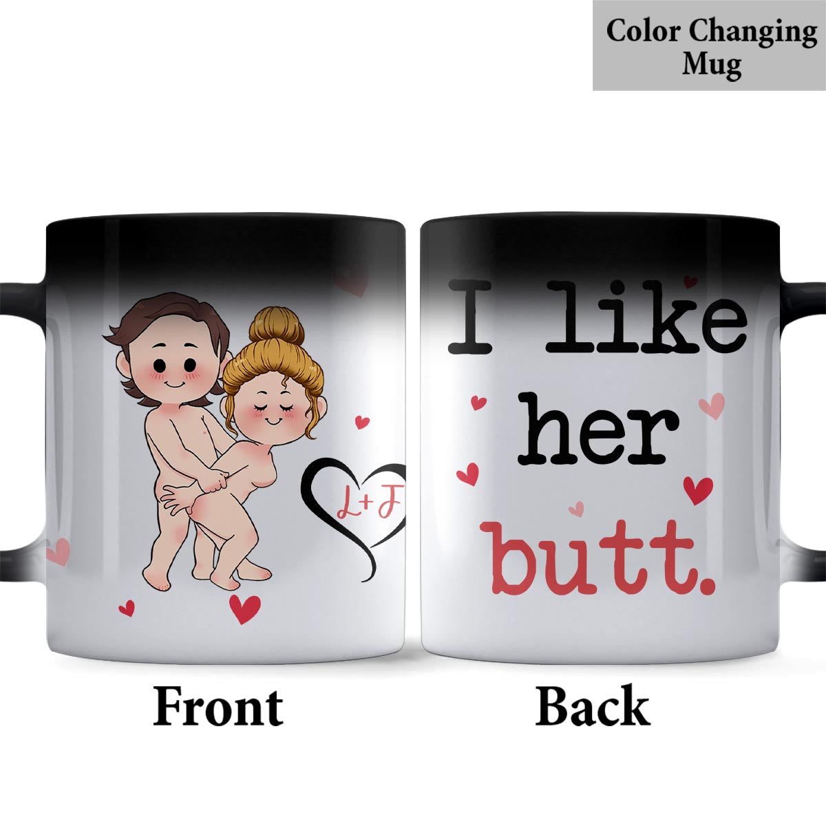 I Like His Beard I Like Her Butt - Personalized Couple Mug