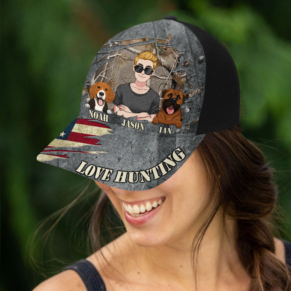 Love Hunting - Personalized Hunting Trucker Hat