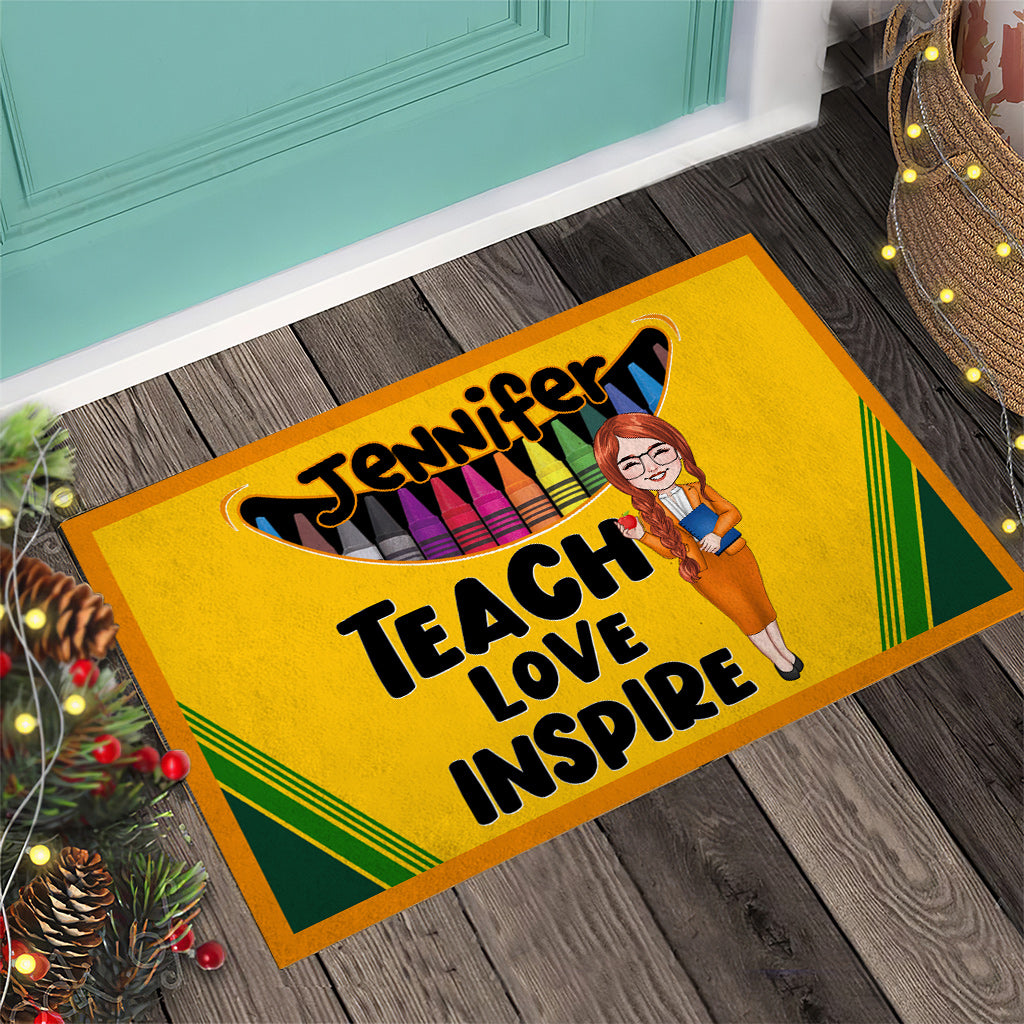 Teach Love Inspire - Personalized Teacher Doormat