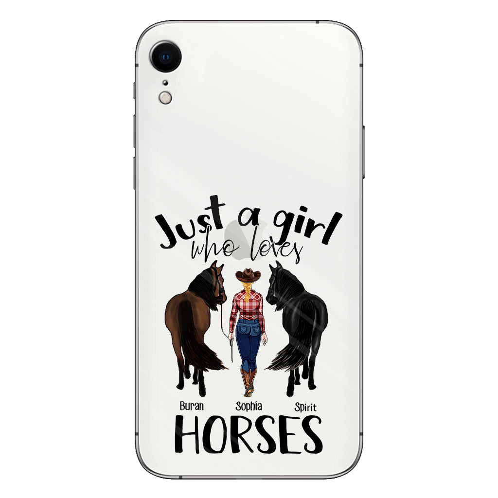Just A Girl Who Loves Horses - Personalized Horse Clear Phone Case