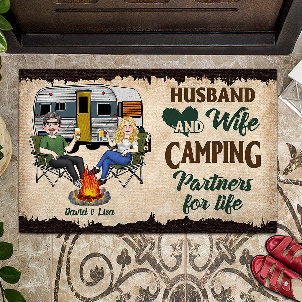 Camping Partners For Life - Personalized Camping Doormat