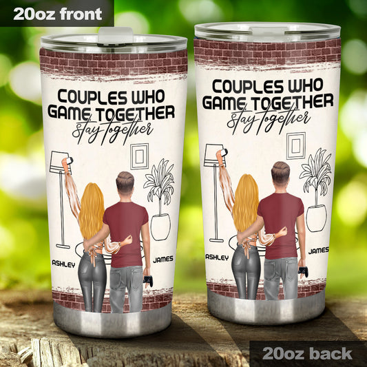 Couples Who Game Together Stay Together - Personalized Video Game Tumbler