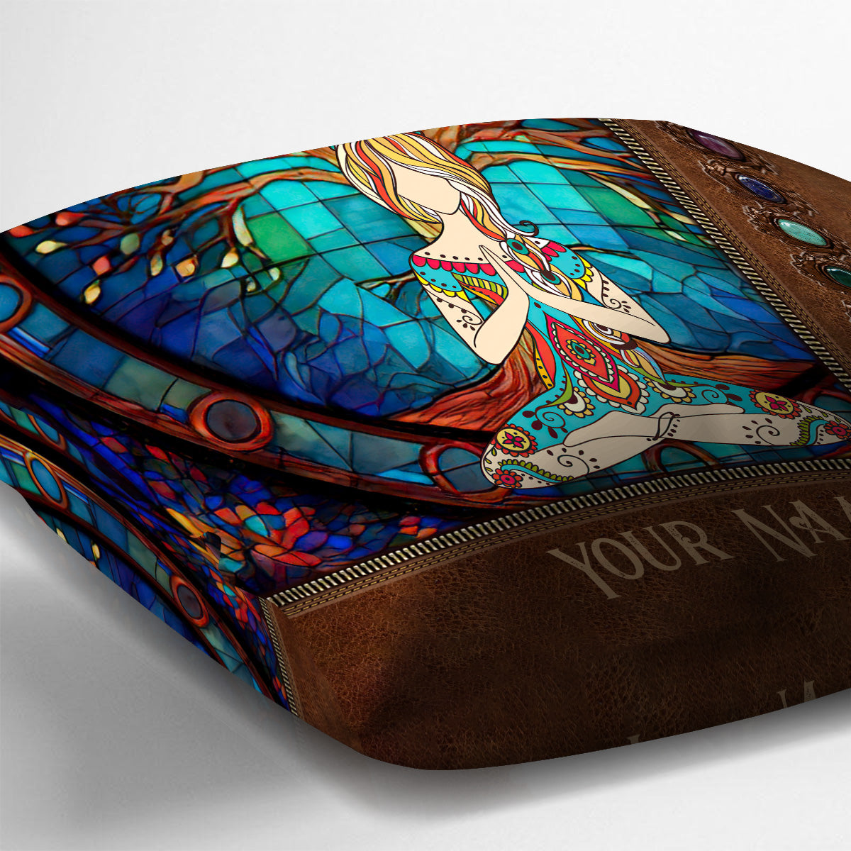 Namaste Green - Personalized Yoga Throw Pillow