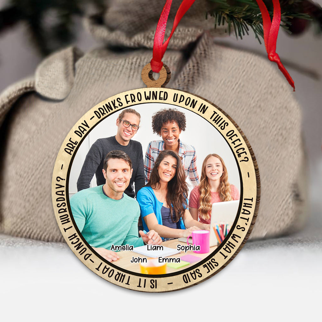 Work Made Us Coworkers - Gift for colleague - Personalized Ornament