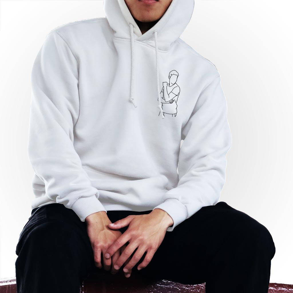 Custom Line Art - Personalized Son Embroidered Hoodie