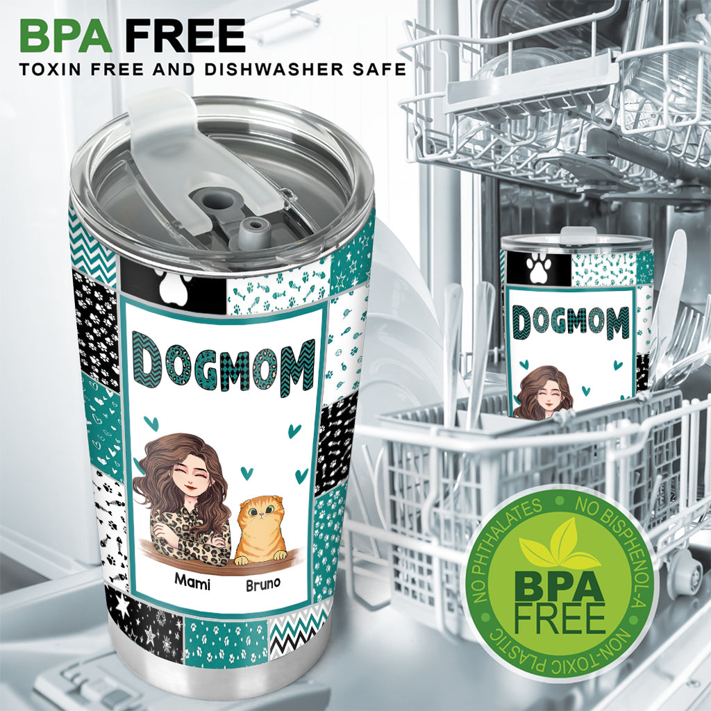 Fur Mom - Dog gift for cat lover - Personalized Tumbler