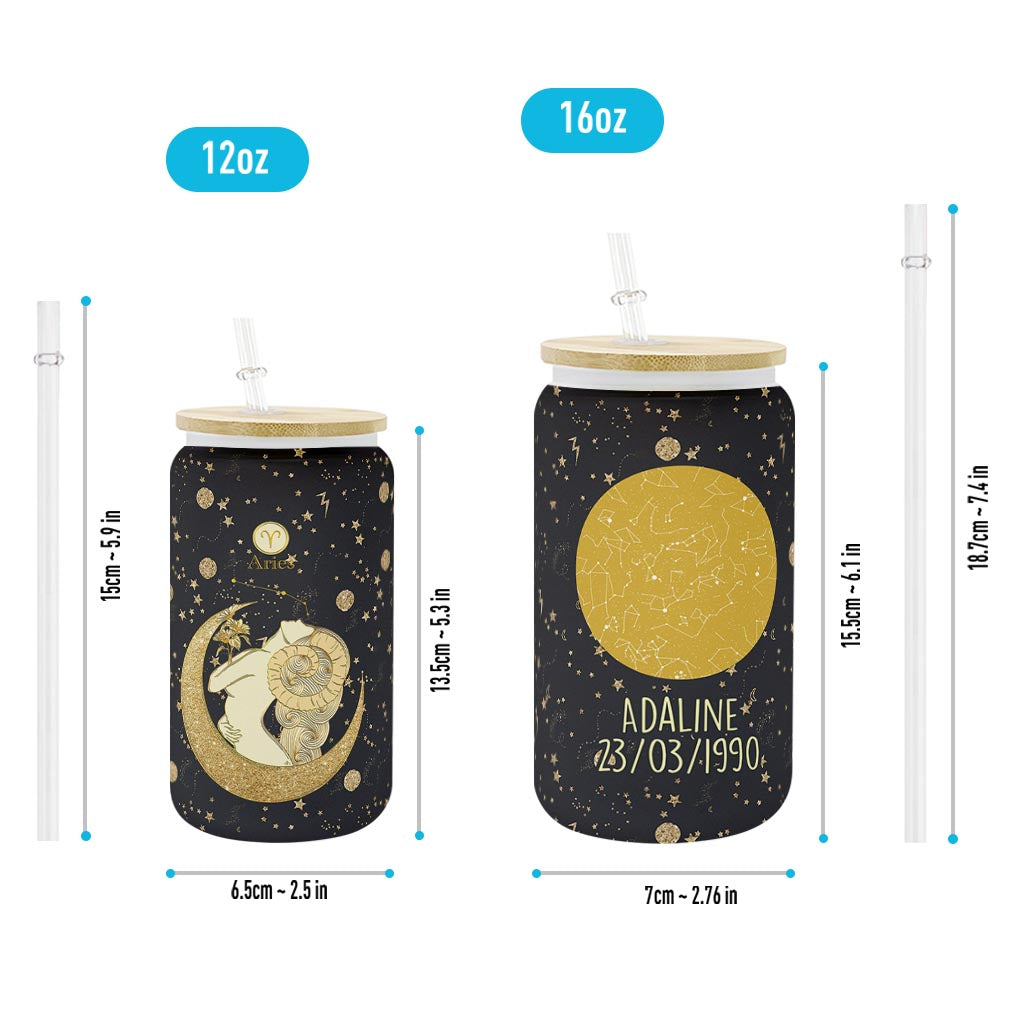 Zodiac Sign - Personalized Horoscope Can Glass
