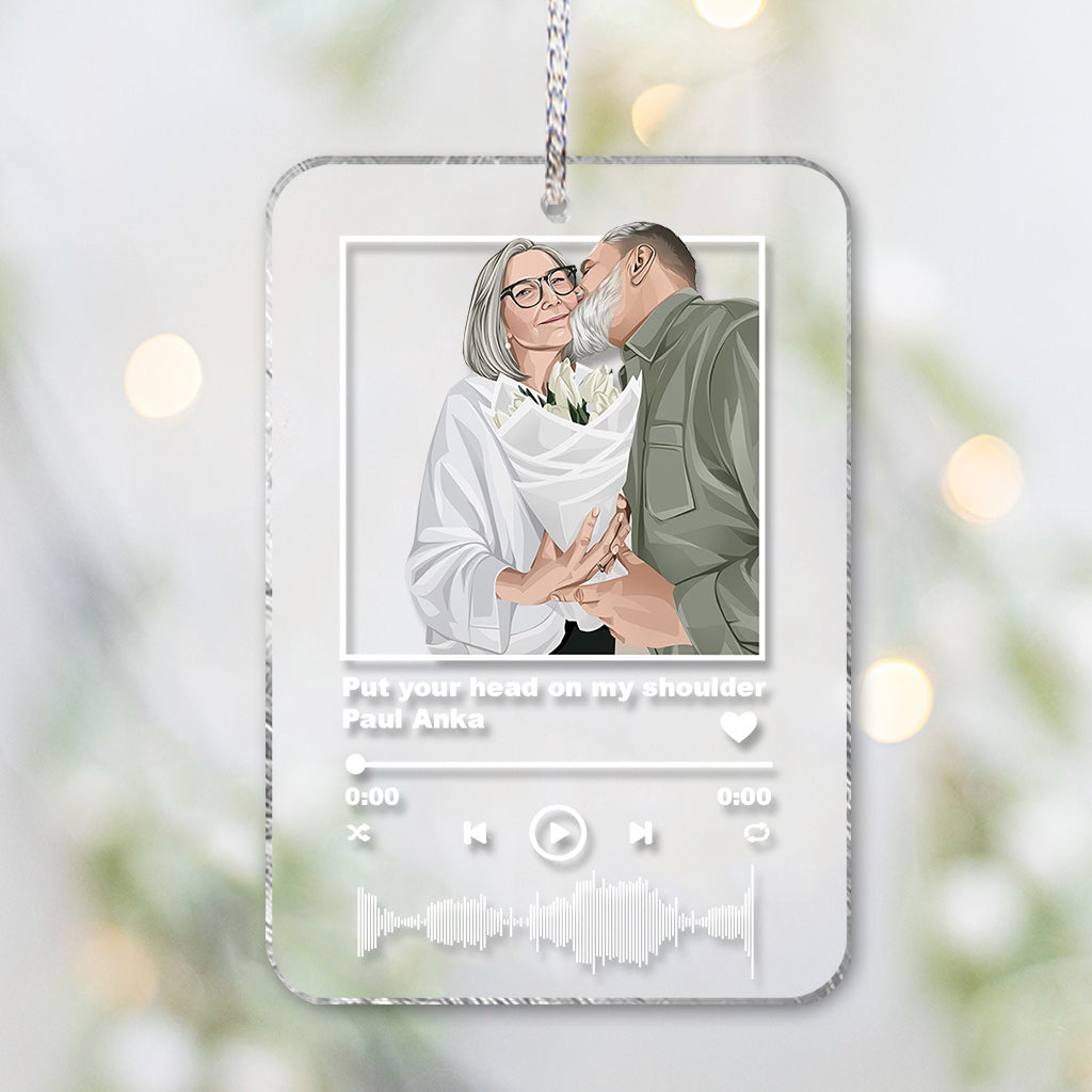 Our Favorite Song - gift for husband, wife - Personalized Transparent Ornament