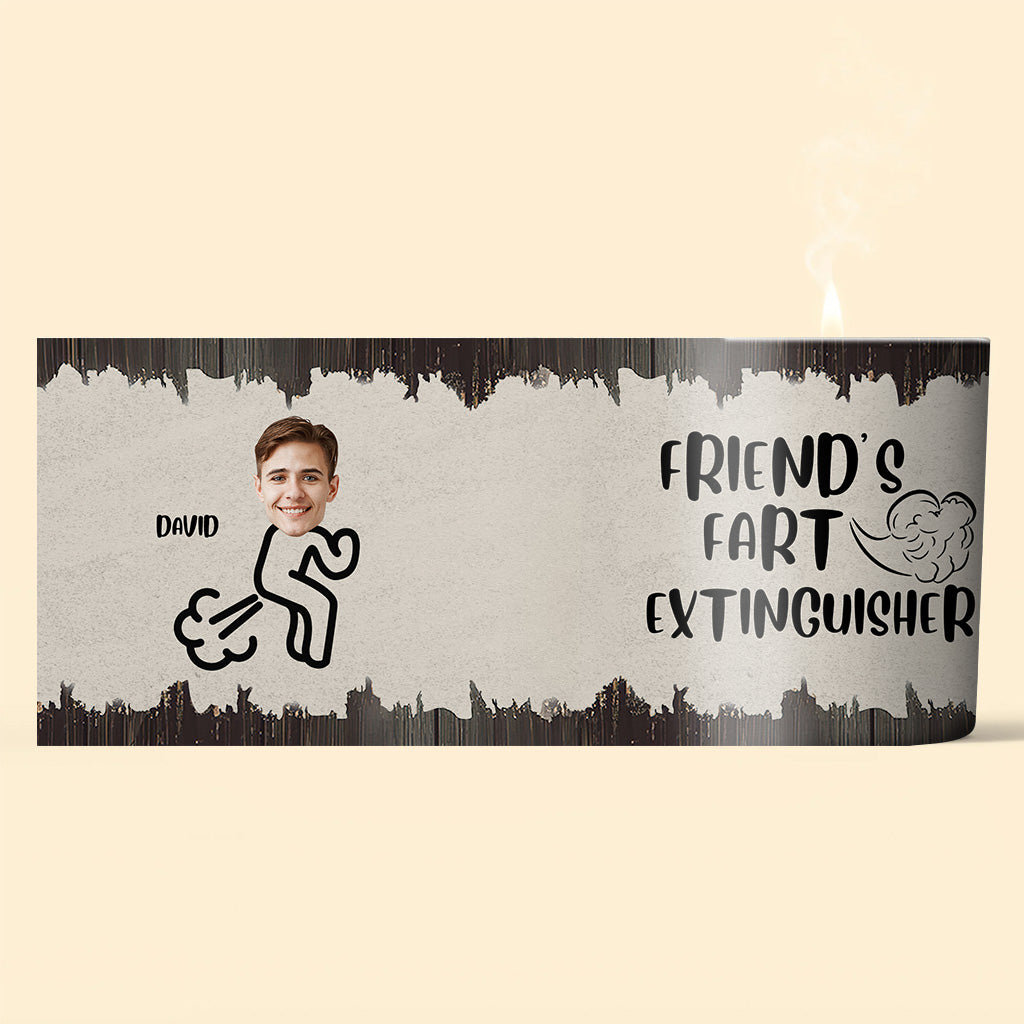 Fart Extinguisher - Gift for dad, grandma, grandpa, mom, uncle, aunt, son, daughter, brother, sister, granddaughter, grandson, husband, wife, boyfriend, girlfriend, friend - Personalized Candle With Wooden Lid