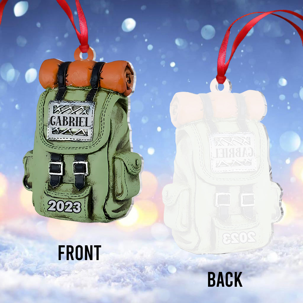 Hiking Bag - Personalized Hiking Ornament