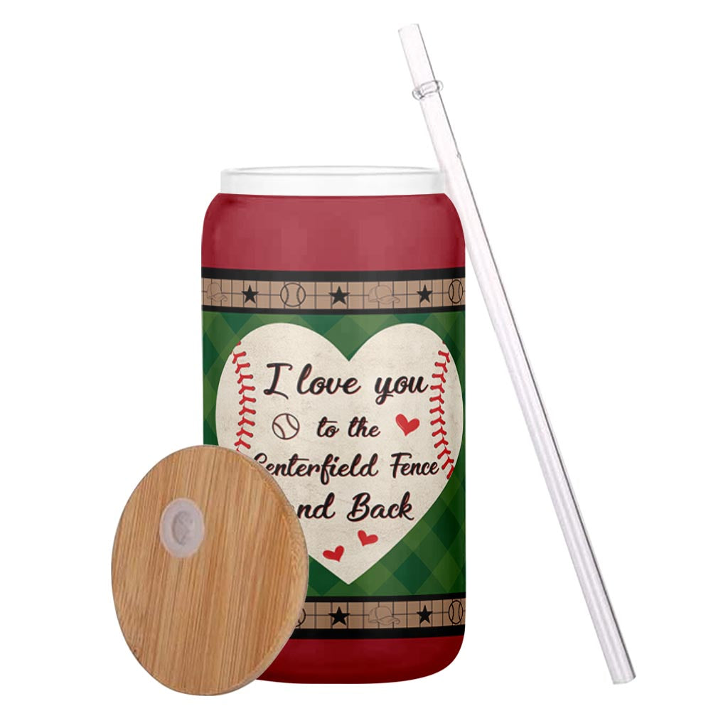 My Heart Is On That Field - Personalized Baseball Can Glass
