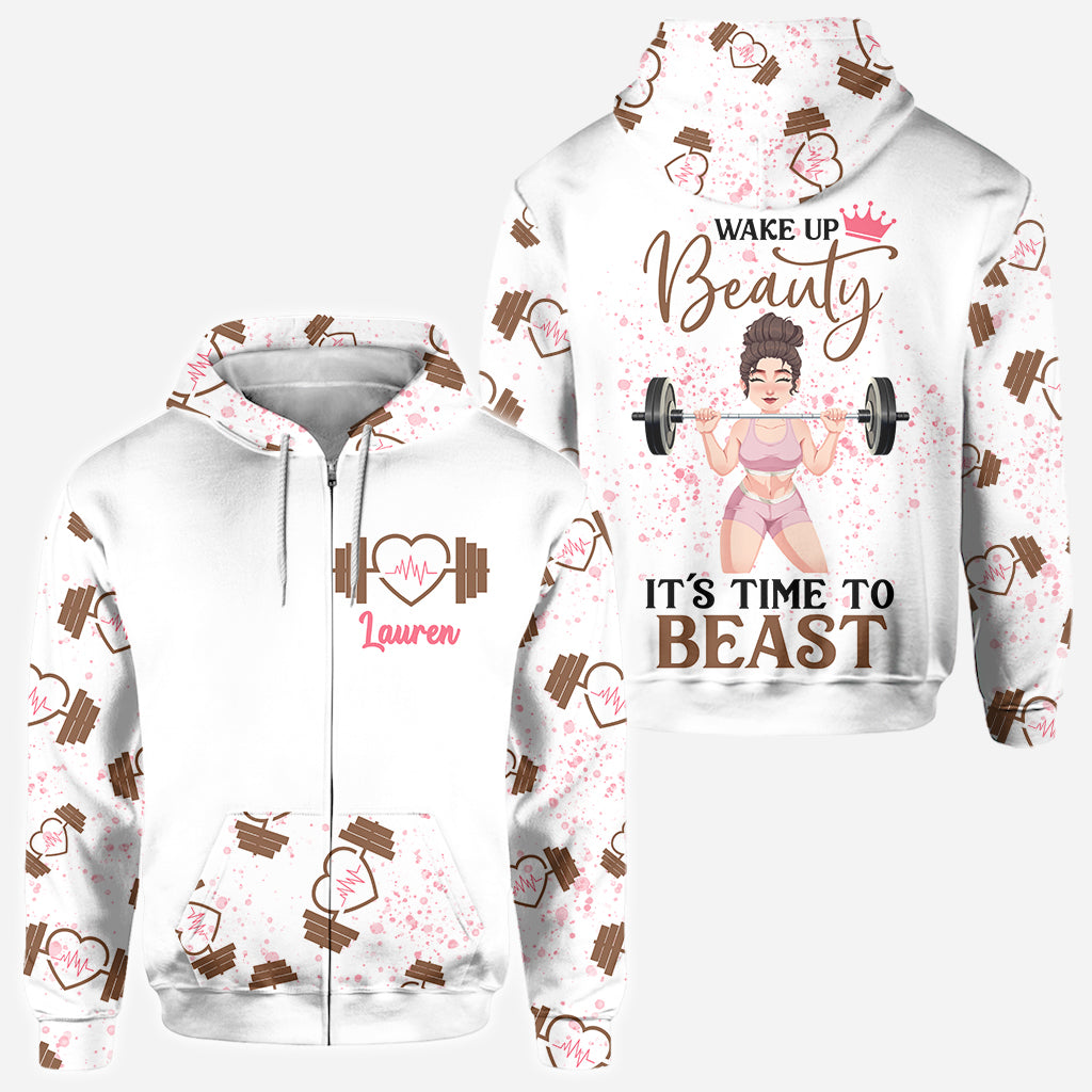 Wake Up Beauty - Personalized Fitness All Over Shirt